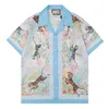 Camisas con estampado de tigre de flores a la moda para hombre, camisas hawaianas de manga corta con botones informales, trajes de diseñador de playa de verano, camisas 306k