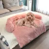 kennels pens Super Large Dog Bed Round Washable Pets Winter Warm Sleeping Plush Kennel Cat Mats Puppy Cushion Mat Supplies 221128