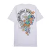 Luxo masculino clássico camiseta marca ch tops camisetas homens mulheres letras sânscritas moletom manga curta ferradura designer casal t-shirts cruz unisex camisetas isic