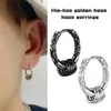 Boucles d'oreilles arrière 1pcs Trend Hoop Cliponne d'oreille Punk Gothic Bijoux Géométrie Golden Cudgel Design Femme Unique ANGIER