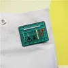 Pins Brooches Cartoon Green Tool Box Brooch For Girls Enamel Pin Wholesale Trend Personality Metal Badge Jewelry Small Fashion Acce Dhkbx