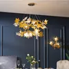 Kroonluchters Modern Crystal Chandelier Gold Luxe Aluminium Tree Takken Lamp Woonkamer Slaapkamer Restaurant El Decoratieve lichten