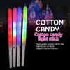 Colorful LED Glow Sticks Cotton Candy Cones Reusable Glowing Marshmallows Sticks Luminous Cheer Tube Dark Light for Party Supplies8728159