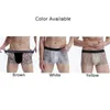 Caleçon homme Boxer slips Sexy mi-taille sous-vêtements hommes U convexe poche Shorts imprimé léopard culotte boxeurs pour homme A50