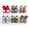 Scarpe da calzino per bambini First Walkers per l'inverno in cotone spesso stile animale simpatico pavimento antiscivolo primi camminatori 03 anni Regali di Natale 221125