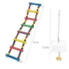 Andra fågelförsörjningar 10 förpackningar Swing Chewing Toys Parrot Hammock Bell Cage Toy Perch med träpärlor som hänger för små paraketter 221128