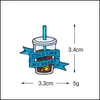 핀 브로치 아이스 커피 만화 워터 컵 브로치 배지 브로치 액세서리 1432 D3 드롭 배달 보석 Dhgarden Dhqyp