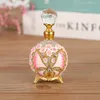 10pcs 25ml Vintage Pink Butterfly Decorative Glass Perfume Bottles Refillable Frosted Lotion Bottle Empty Essential Oils Bottles