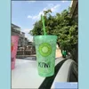 Mugs Factory Direct Creative Summer Ice Cup Student Double Portable Drinking With Lid St Refrigerated 27 K2 Drop Delivery Home Garde Dhxw7