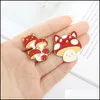 Pins Brooches Small Mushroom Enamel Brooches Pin For Women Fashion Dress Coat Shirt Demin Metal Funny Brooch Pins Badges Pr Dhgarden Dhlep