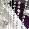 Fundas para sillas, 10 metros, cuentas de cristal acrílico, guirnalda de perlas de imitación, candelabro de cuentas de diamantes de imitación transparentes/blancos, decoración colgante