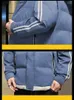 Men's Down Winter Style Cotton Padded Clothes Fashion Fight Zipper Hooded Thickened Parker Jacket Casual Warm