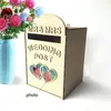Inne imprezy imprezowe Dolne drewniane kartki z życzeniami ślubnymi pudełko pan i pani Post Letter Letter Box Signin 221128