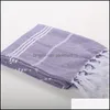 Serviette Rec fil teint tissage serviette de bain dinde glands serviettes de plage mode exquise de haute qualité et bon marché vendre bien 22PN J1 Dherq