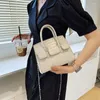 Evening Bags Fashion Women Crocodile Pattern PU Leather Handbag Office Ladies Purple Blue Chain Shoulder Bag 2022 Big Tote Prom Clutch Bolsa