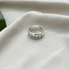 Kvinnors designer Hip Hop Rings lyxiga smycken män ring mode silver par ring klassisk dubbel bokstav ring bröllop kärlek ringer med låda