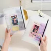 Etiquetas Tags Minkys Ins A5 Binder KPOP PoCards Colete Postagem de Cartão de Livro Com 10pcs Sleeves Journal Agenda Planner Stationery 221128