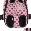 Dog Car Seat Covers New Fashion Dog Cat Pet Puppy Carry Front Carrier Outdoor Backpack Bag With Cute Bowknot Pattern Support For Sal Dhte3