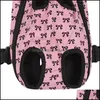 Coprisedili per auto per cani New Fashion Dog Cat Pet Puppy Carry Front Carrier Borsa per zaino da esterno con simpatico motivo Bowknot Supporto per Sal Dhte3