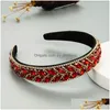 Headbands Colorf Rhinestone Flower Hairband Headband Adt Hair Accessories Drop Delivery Jewelry Hairjewelry Dh9J5