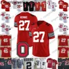 Ohio State Buckeyes #27 Eddie George 32 Jack Tatum 36 Chris Spielman 45 Archie Griffin 9 Johnny Utah Vintage Rot-Weiß-Trikot