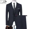 Herrenanzüge, Blazer, Jacke, Hose, Weste, Hochzeit für Herren, 3-teiliges Set, formeller Anzug, Geschäftstreffen, maßgeschneidert, Schwarz 221128