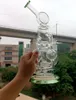 Gröna vattenvattenpipor i glas med däck Perc Dab Rig Oljebrännarrör för rökning