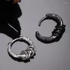 Backs Earrings 1PCS Trend Hoop Clip Earring Punk Gothic Men's Jewelry Geometry Golden Cudgel Design Women's Unique Unusual Birthday