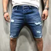 Jeans da uomo Uomo Stretch Corto Moda Casual Slim Fit Alta qualità Elastic Denim s Male Hole Out 221128