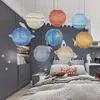 Autres fournitures de fête d'événement 8pcs 12 '' Système solaire Huit planètes Anniversaire Boule de papier Lampion Suspendu Galaxy Lanternes Décoration Enfants Décor 221128