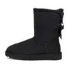 Bottes de neige d'hiver noir gris marron mode classique cheville filles bottes courtes chaussures uggitys