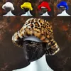 Sombreros de borde anchos sombreros de cubo faux pelaje de pescador caliente para mujeres hombres otoño de invierno panamones y sombreros de cubo al aire libre leopardo estampado de felpa cubierta de terciopelo 2211287248171