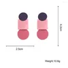 Dangle Earrings AENSOA Unique Korean Pendant For Women Statement Simple Candy Colors Geometric Long Drop Costume Jewellery INS