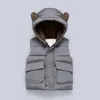 Gilet bébé vêtements garçons filles solide gilet à capuche manteau pour 12 mois à 4 ans enfants hiver enfants vestes chaudes gilets costume de noël 221125