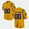 CJ Daniels AJ Swann LSU camisa de futebol West Weeks Sai'vion Jones Lane azul LSU Tigers camisas