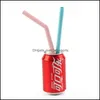 Drinking Straws Candy Color St Sile Drinking Sts Straight Bend Food Grade For Bar Home Fruit Juice Recycling 7 6Zy F1 Drop Delivery Dhb6B