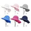 Chapéus 2022 Summer Baby Hat Hat Beach Protection Neck Crianças balde para meninas meninos Ajuste Kids Cap acessórios 6m-6y