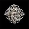 Булавки Броши с покрытием Sier Tone Clear Rhinestone Crystal Brooch Flower Girls Cor Fashion Wedding Bridal Bouquet Pins Brooche Dhgarden Dhkqb