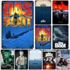 Pintura de metal de filme antigo Das Boot Poster Decorativo Signo de lata Vintage Sinais de parede Decoração de parede para bar Homem caverna 20cmx30cm woo