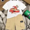 Boys Designer Clothes Luxury Short-sleeved Tops Cool Summer Cool Childrens Suit Girls Tshirts Tiger Pattern Printed Clothing Fashion Sets