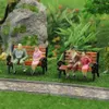 Garden Decorations 12Pcs Miniatures Model Train 1 50 Scale Bench Chair Settee Street Park Layout Plastic Crafts For Home Decor Kids Toys 221126