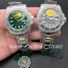 Klasyczny zegarek męski Wersja V12 Męskie super zegarki Fabryka 3135 Automatyczna stal 904L Luminous Black Green Ceramic Bezel Ruch 28800vph/Hz Wodoodporne pudełko upominkowe