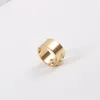 Wedding Rings 2022 INS Gold Plated Stainless Steel Hollow Out Stars Open For Women Girls Bold Ring Waterproof Jewelry Wholesale