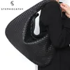 Sacs de soirée SC Marque Vegan Cuir Hobo Sac Tissé À La Main Casual Femme Sac À Main Grande Capacité Patchwork Zipper Femmes Épaule 221125