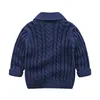 Coat Citgeett 03Y Autumn Winter Baby Boys Sweater Clothes Solid Knit Long Sleeve Single Breasted Warm 221125