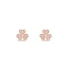 Lucky Clover Stud örhängen Designer för kvinnor Letter V Fourleaf Cleef Mini Luxurious smycken Diamond Earings Gold Rose Gold Silve7767367