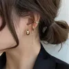 Gold Silver Color Metal Earring Geometric Irregular Tassel Chain Clip Earrings For Women Non Pierced Ear Cuff Smycken