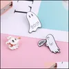 Spille Spille Carino Boo Fantasma Smalto Spilla Spilla Cartoon Donna Uomo Giacche di jeans Spille da bavero Distintivi zaino Kids Fashion Hall Dhgarden Dhnft