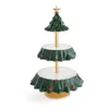 Assiettes Arbre De Noël Dessert Bonbons Présentoir Table Pâtisserie Snack Bol Plateau De Stockage Titulaire Stand Pour Noël Maison Cuisine Décoration