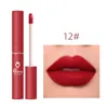 Brillant à lèvres 12 couleurs, rouge à lèvres liquide, imperméable, pigment mat, rouge, longue durée, maquillage pour femmes, glaçage velours